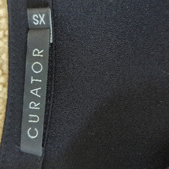 CURATOR Black Rayon Crepe Dress - Picture 3 of 10